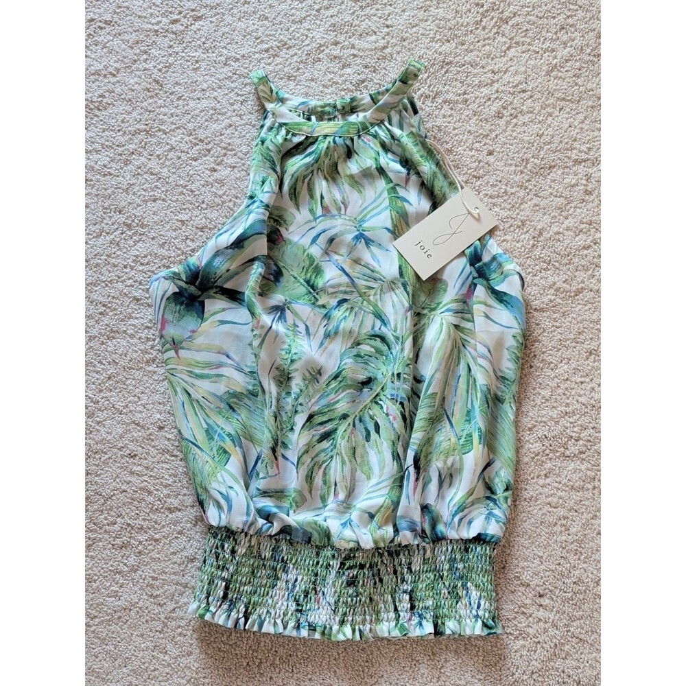 NWT Joie Floral Halter Sleeveless Blouse Size S
